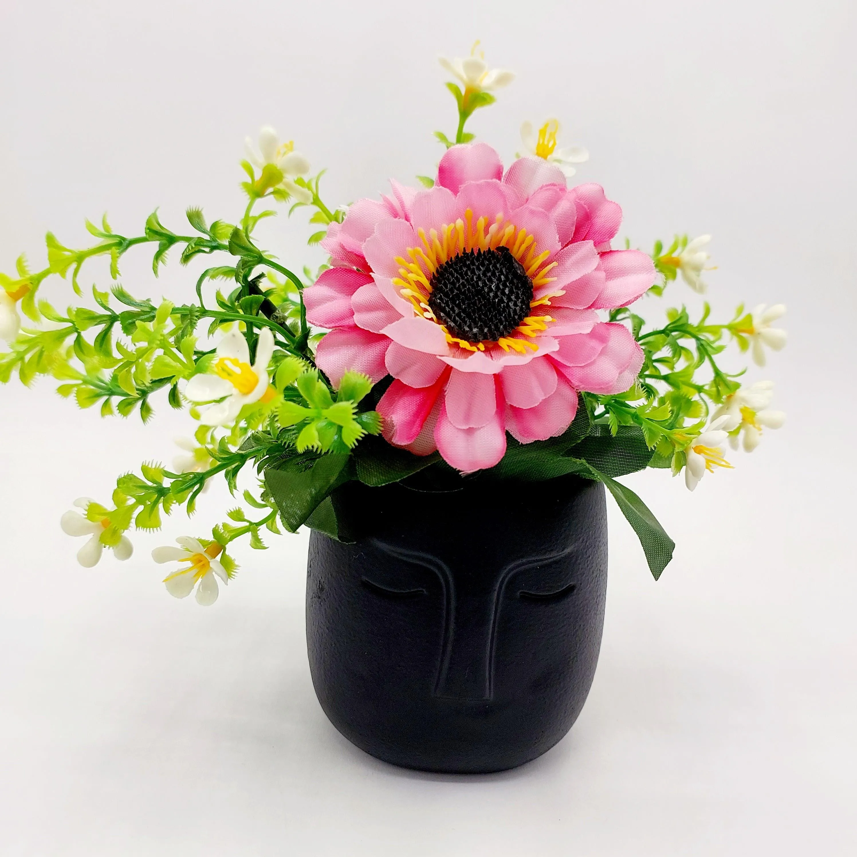 Flowers With Pots - Mona Lisa Sunflower - Black Pot
