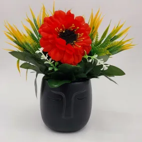 Flowers With Pots - Mona Lisa Sunflower - Black Pot
