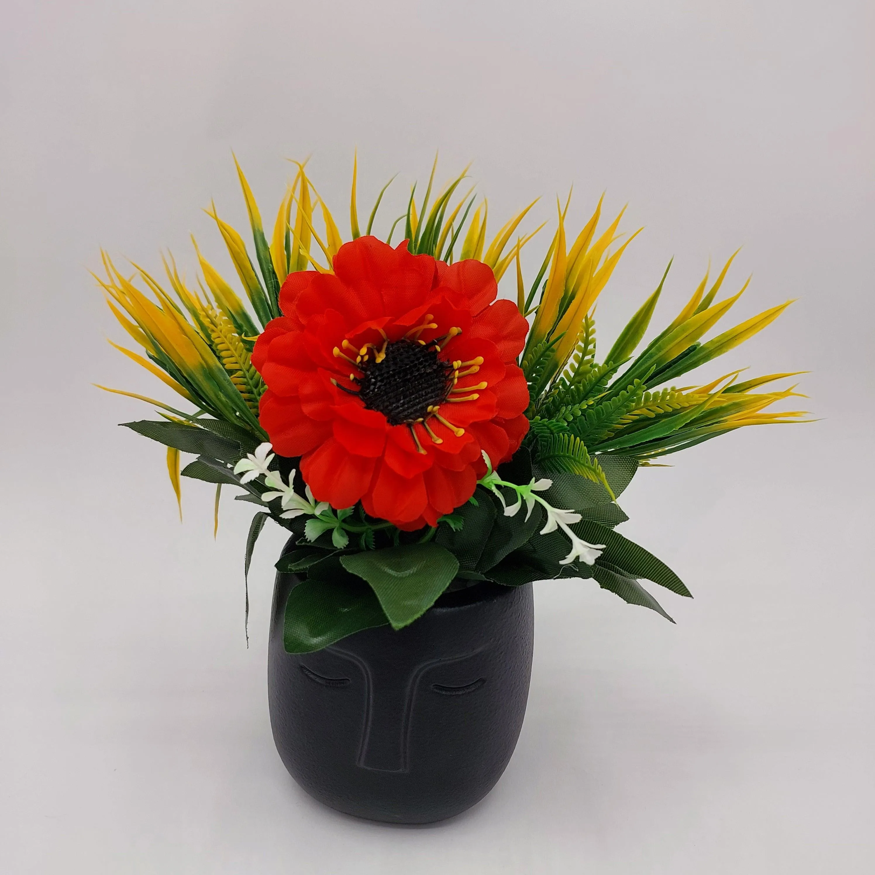 Flowers With Pots - Mona Lisa Sunflower - Black Pot