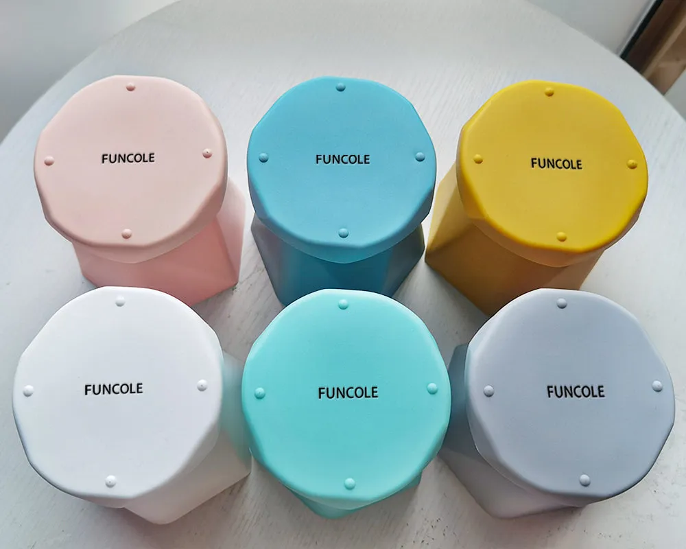FUNCOLE flowerpot,6 Pcs Plastic Planters Indoor Flower Plant Pots, Mini Flower Seedlings Nursery Pot/Planter/Flower Pot with Pallet, Modern Decorative Gardening Containers