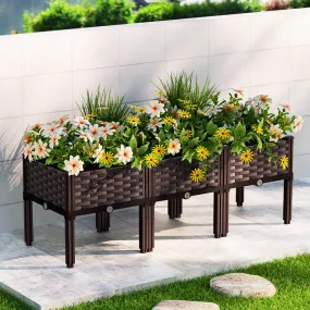 Garden Bed 120x40x36cm PP Planter Box Raised Container Growing Herb