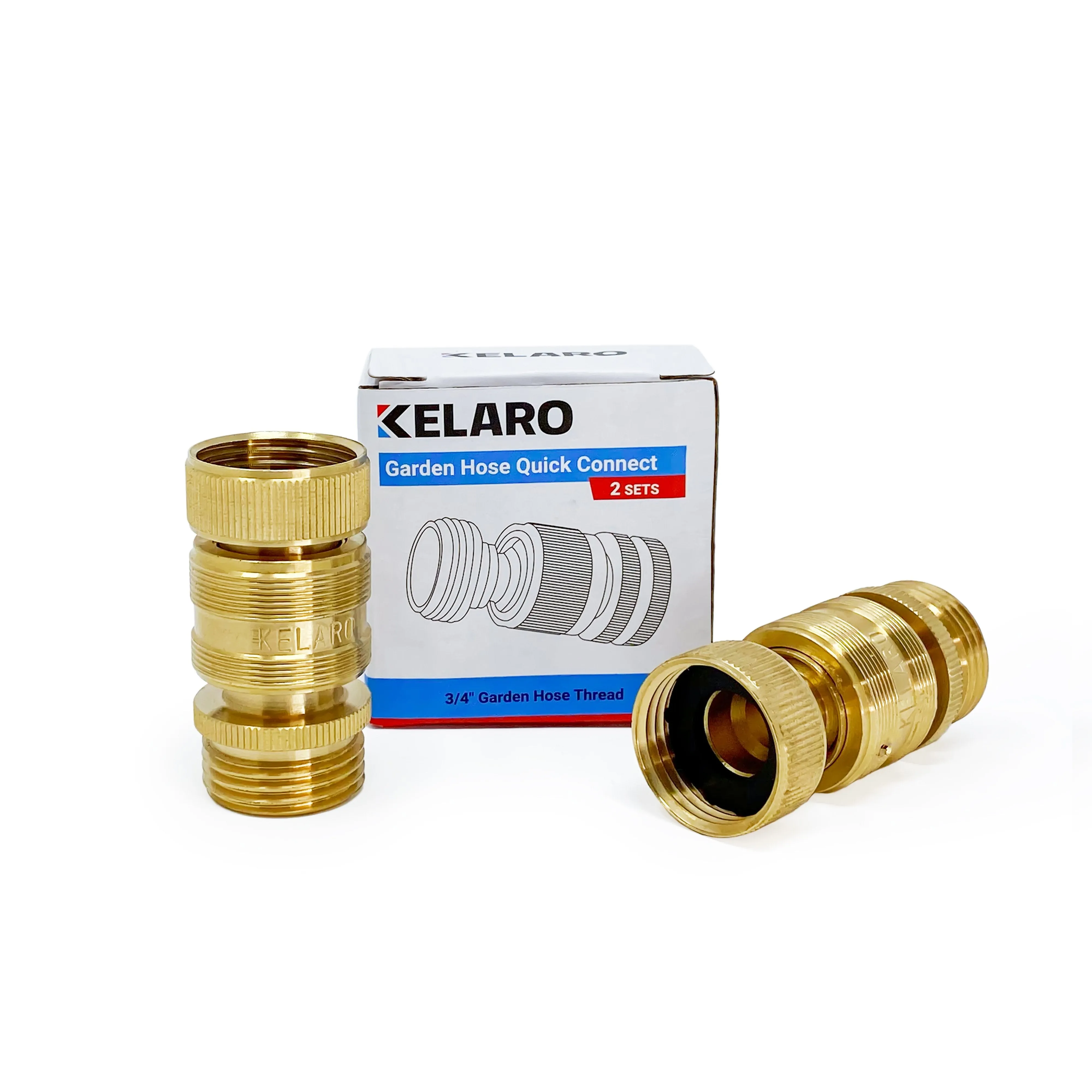Garden Hose Quick Connect Fittings (2-Pack)