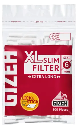 Gizeh Slim Filters XL (6mm) - 100 Tips
