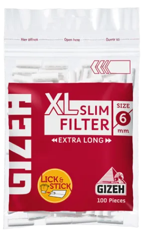 Gizeh Slim Filters XL (6mm) - 100 Tips