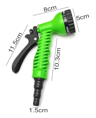 GLUN® Garden Hose Spray 7 Different Pattern Spray Nozzle for Garden, Car Washer, Pressure Water Saving Filter Pack of 1
