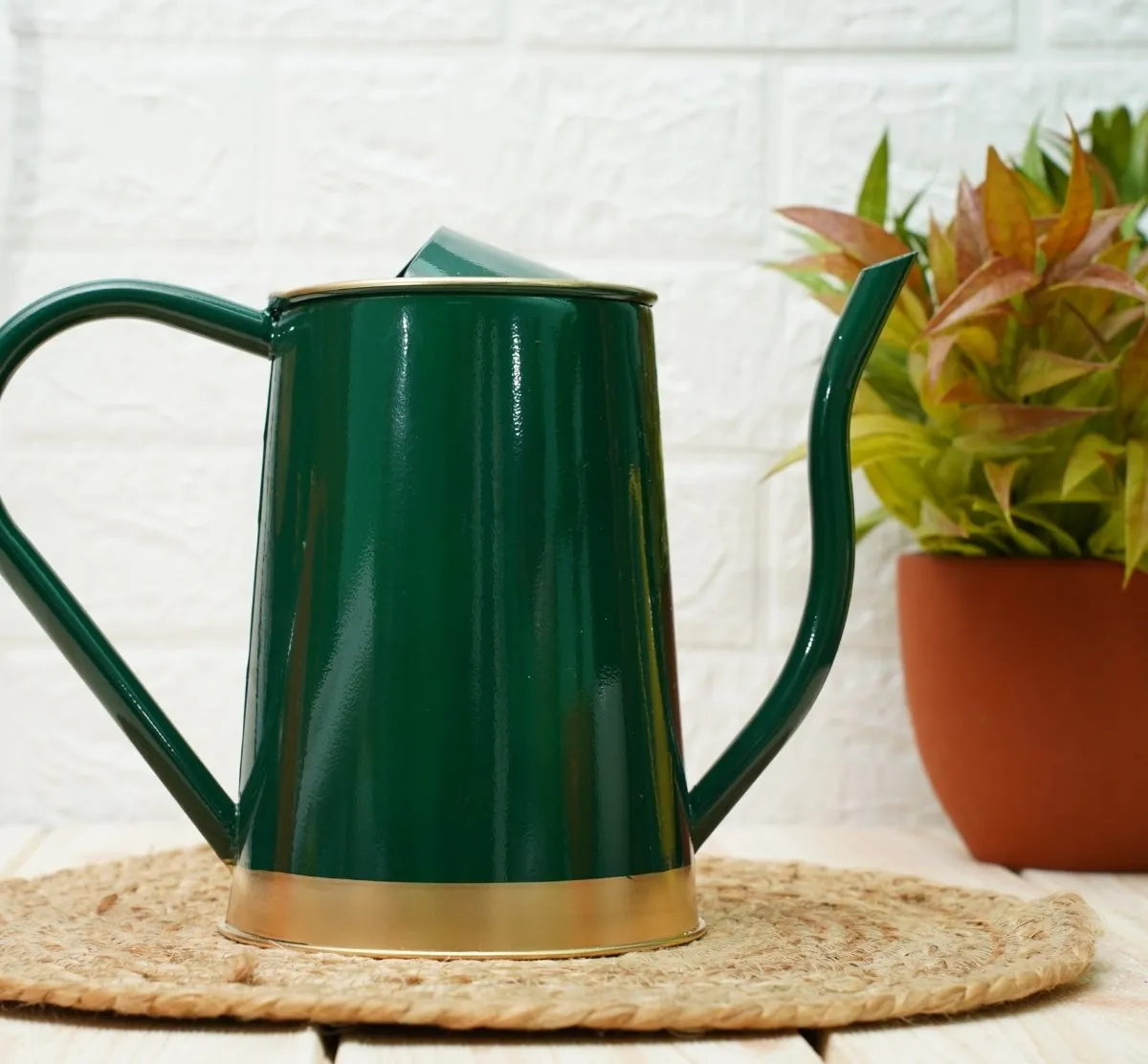Gold Dust Plant Watering Can, Garden Watering Can, Garden Accessories (Green (1.5 Lt))