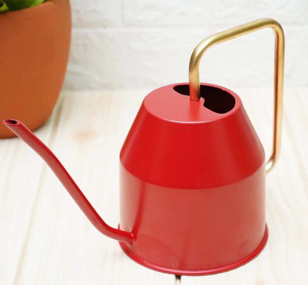 Gold Dust Watering Can For Plants, Garden Tools, Plant Watering Can (Red (0.9 Lt))