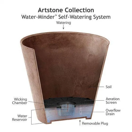 Hanging Bowl Planter - Rust - 10-inches
