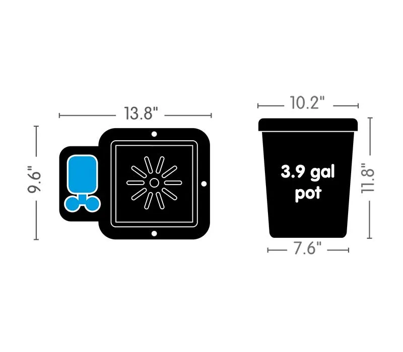 Happy Hydro Automated Grow Tent Kit 1-Plant 2’ x 2’ x 6’