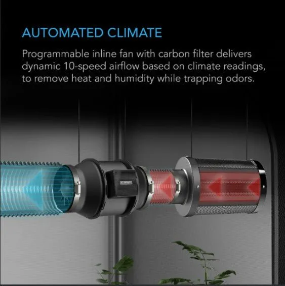 Happy Hydro Automated Grow Tent Kit 1-Plant 2’ x 2’ x 6’