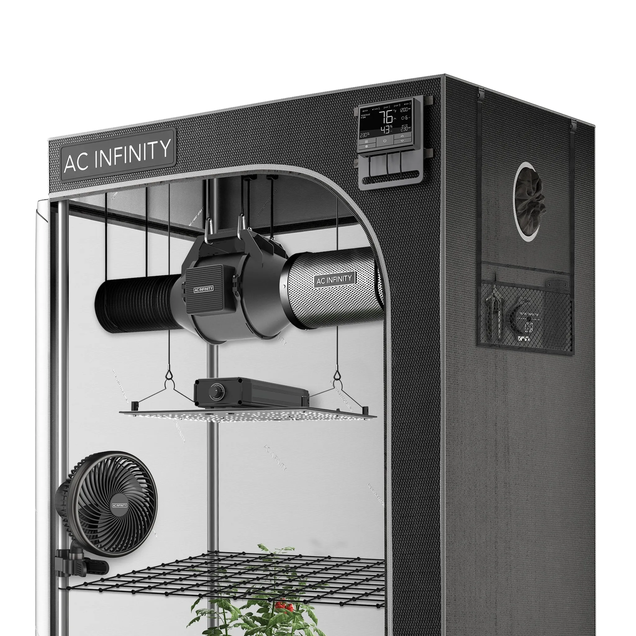 Happy Hydro Automated Grow Tent Kit 1-Plant 2’ x 2’ x 6’