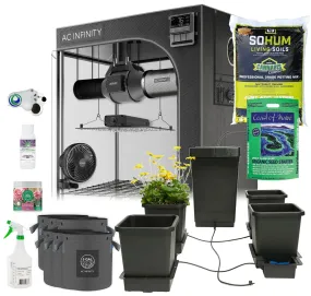 Happy Hydro Grow Tent Kit with AutoPots, 4-Plant, 3’ x 3’ x 6’