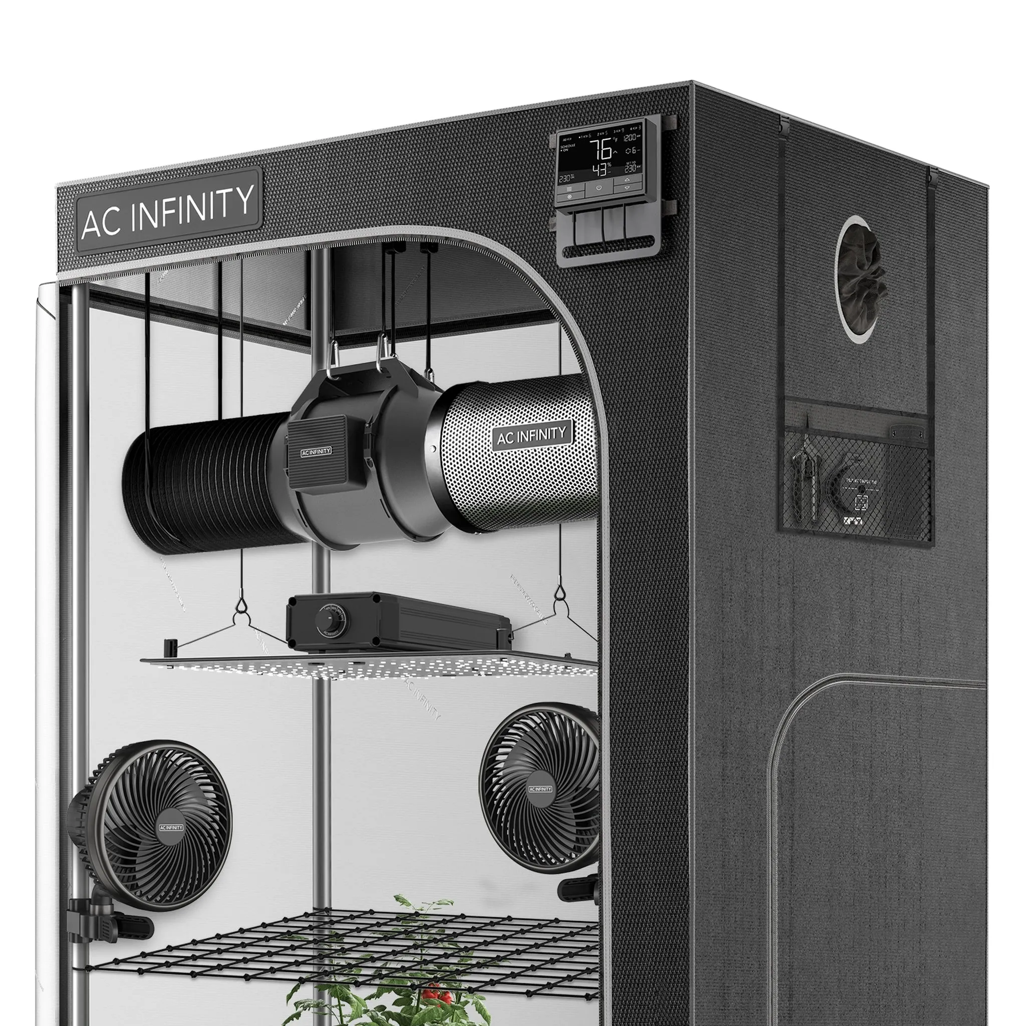 Happy Hydro Grow Tent Kit with AutoPots, 4-Plant, 4’ x 4’ x 6’8"