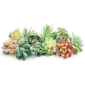 HASTHIP® 12Pcs Artificial Plants for Home Decor, Artificial Flowers Garden Decoration Items, Fake Textured Succulent for Indoor Outdoor Floral Arrangement Home Decor and DIY Landscape Decorations