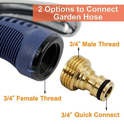 Heavy Duty Garden Pattern Nozzle, Fits All Standard Garden Hoses, 9 Adjustable Patterns Water Jet Pistol Grip Trigger - for Car Wash, Patio Cleaning, Watering Lawn/Garden, Shower Pets