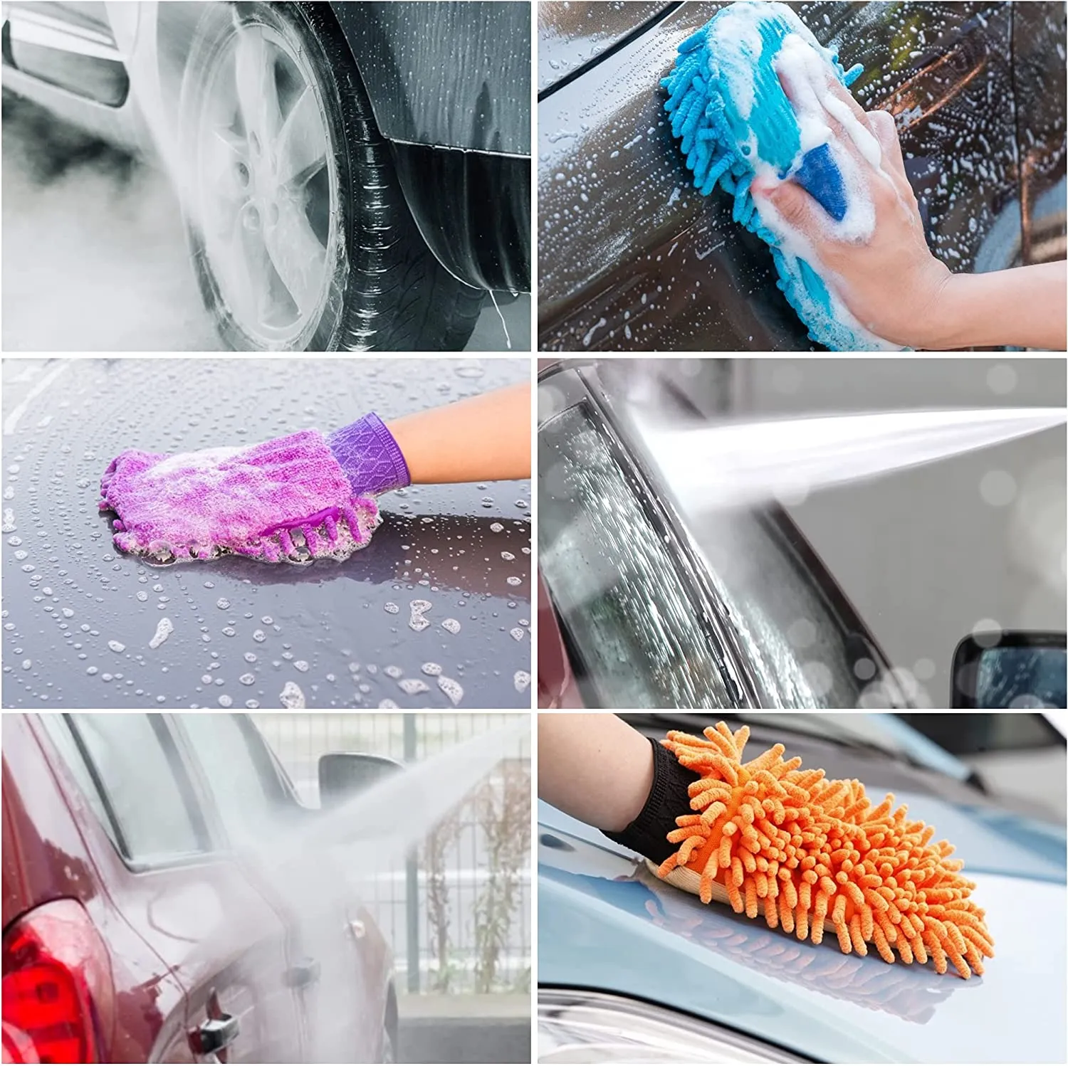High Pressure Power Washer Wand 3 Hose Nozzles for Garden Car Washing
