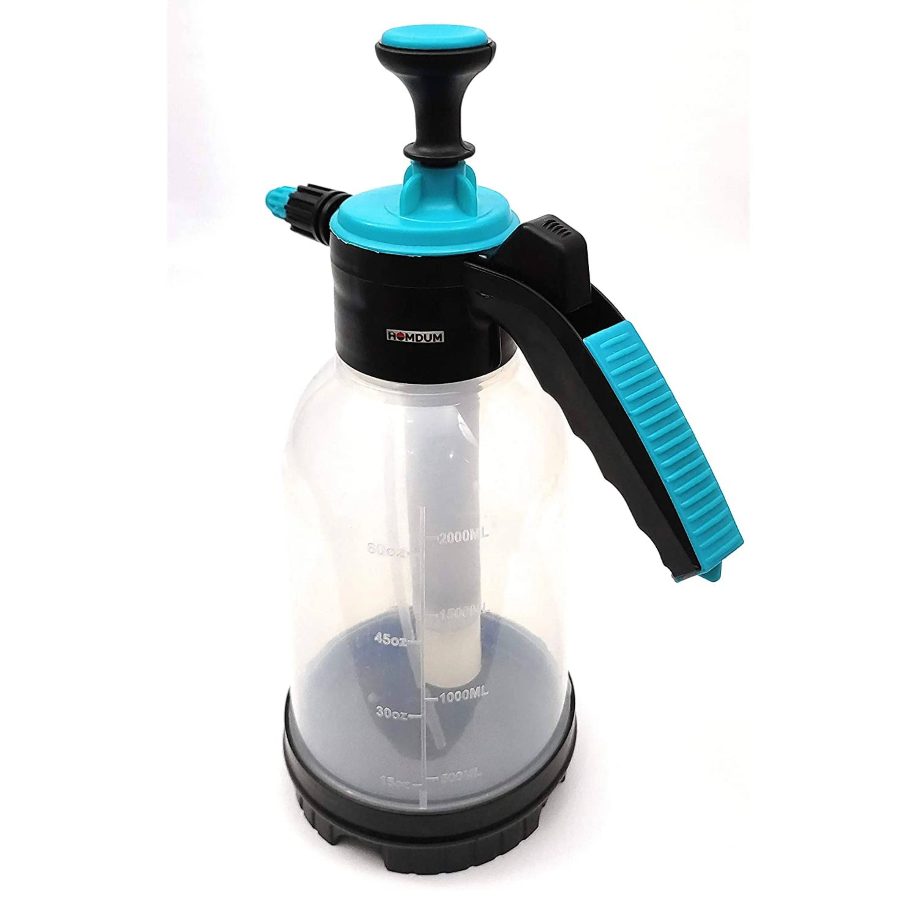 Homdum 2 ltr Manual garden pressure sprayer Portable Pressurized water Sprinkler Gun for Gardening & sanitizer spraying, Hand held agriculture spray tool color blue.