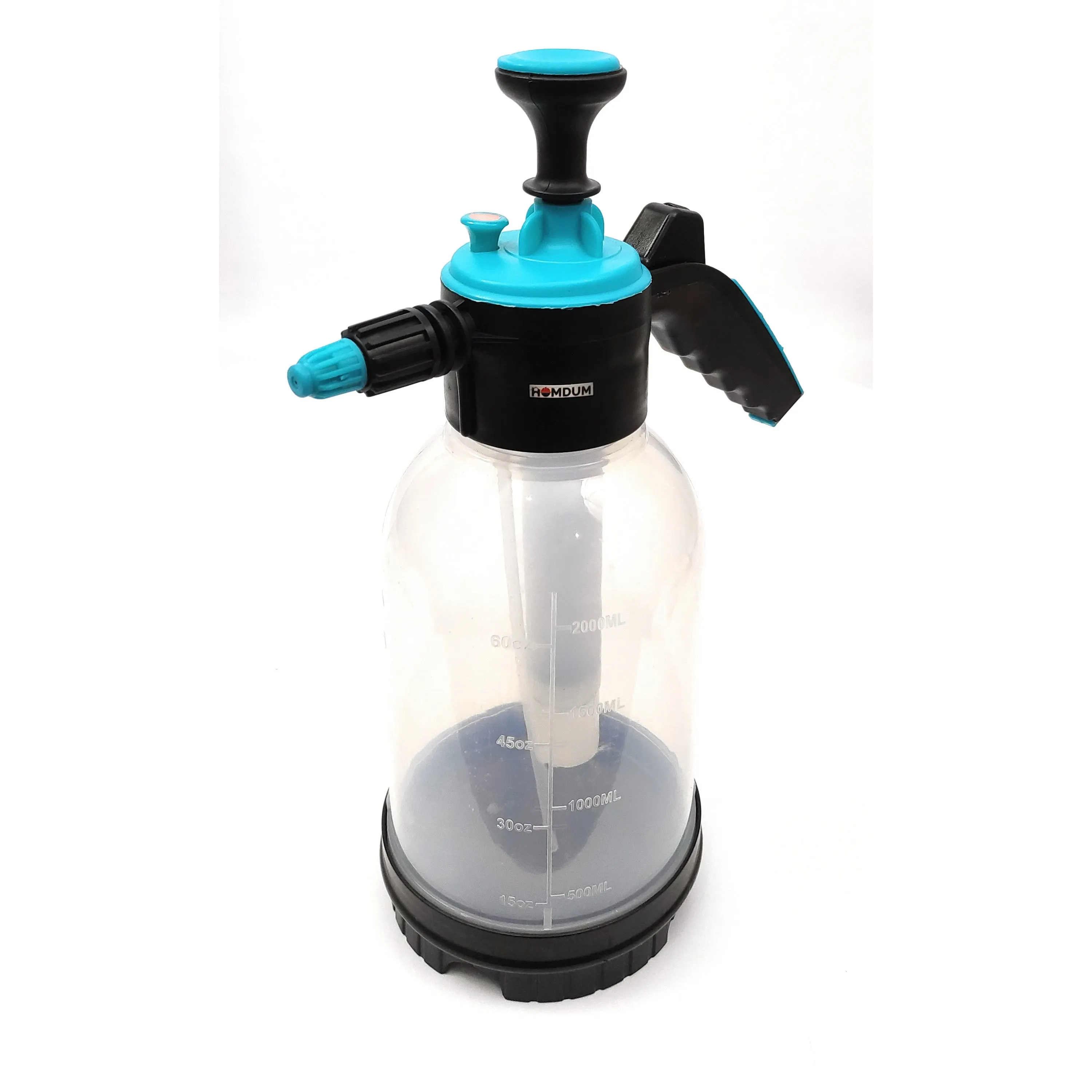 Homdum 2 ltr Manual garden pressure sprayer Portable Pressurized water Sprinkler Gun for Gardening & sanitizer spraying, Hand held agriculture spray tool color blue.