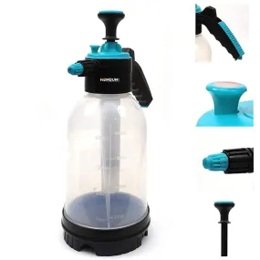 Homdum 2 ltr Manual garden pressure sprayer Portable Pressurized water Sprinkler Gun for Gardening & sanitizer spraying, Hand held agriculture spray tool color blue.