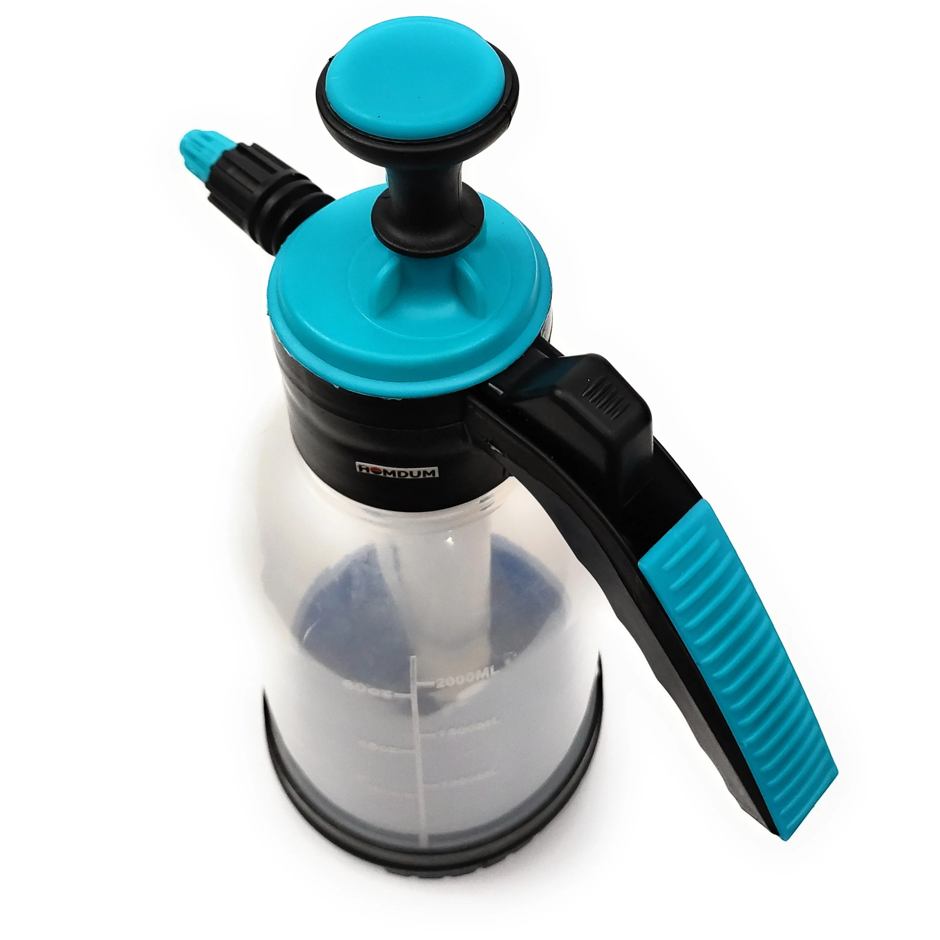 Homdum 2 ltr Manual garden pressure sprayer Portable Pressurized water Sprinkler Gun for Gardening & sanitizer spraying, Hand held agriculture spray tool color blue.