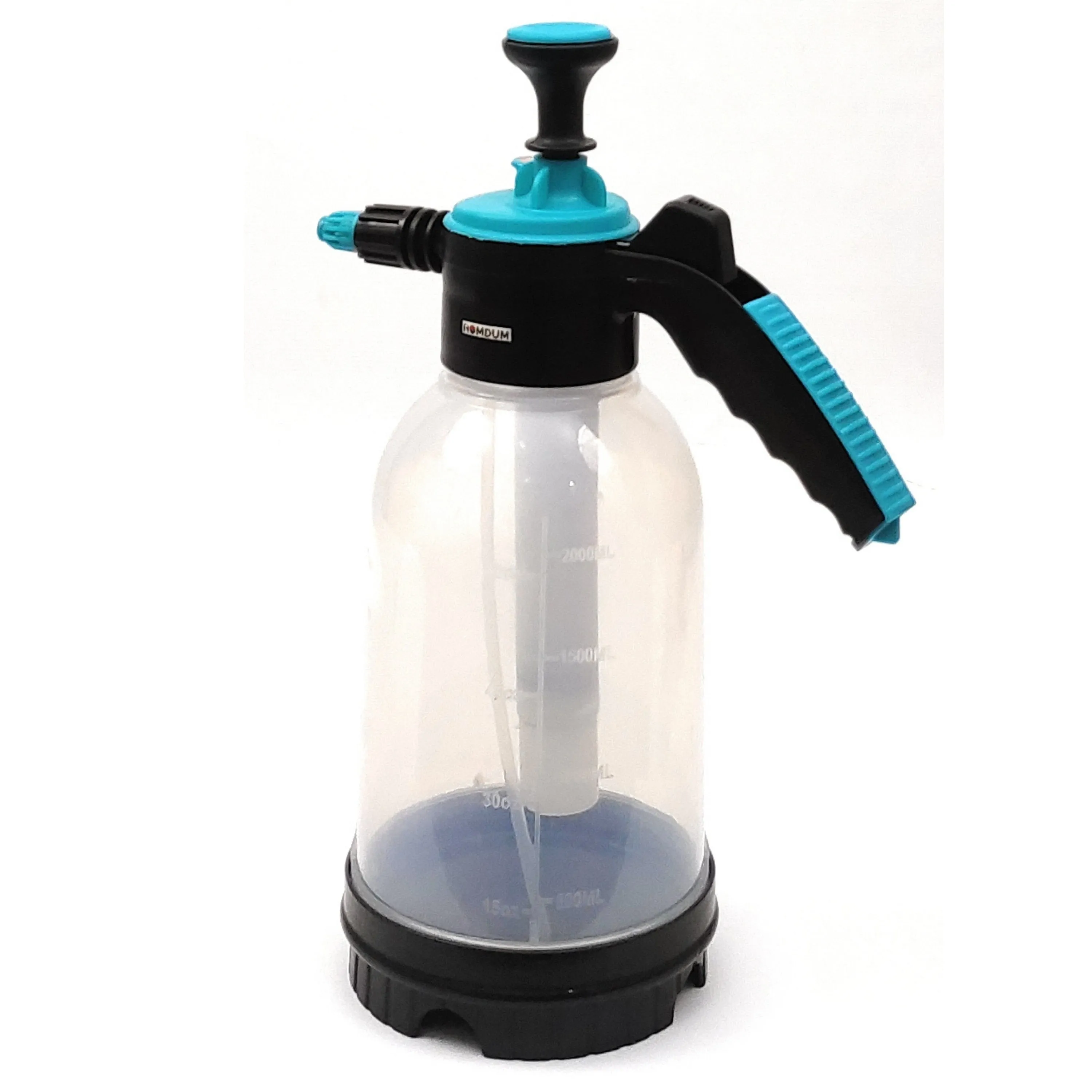 Homdum 2 ltr Manual garden pressure sprayer Portable Pressurized water Sprinkler Gun for Gardening & sanitizer spraying, Hand held agriculture spray tool color blue.