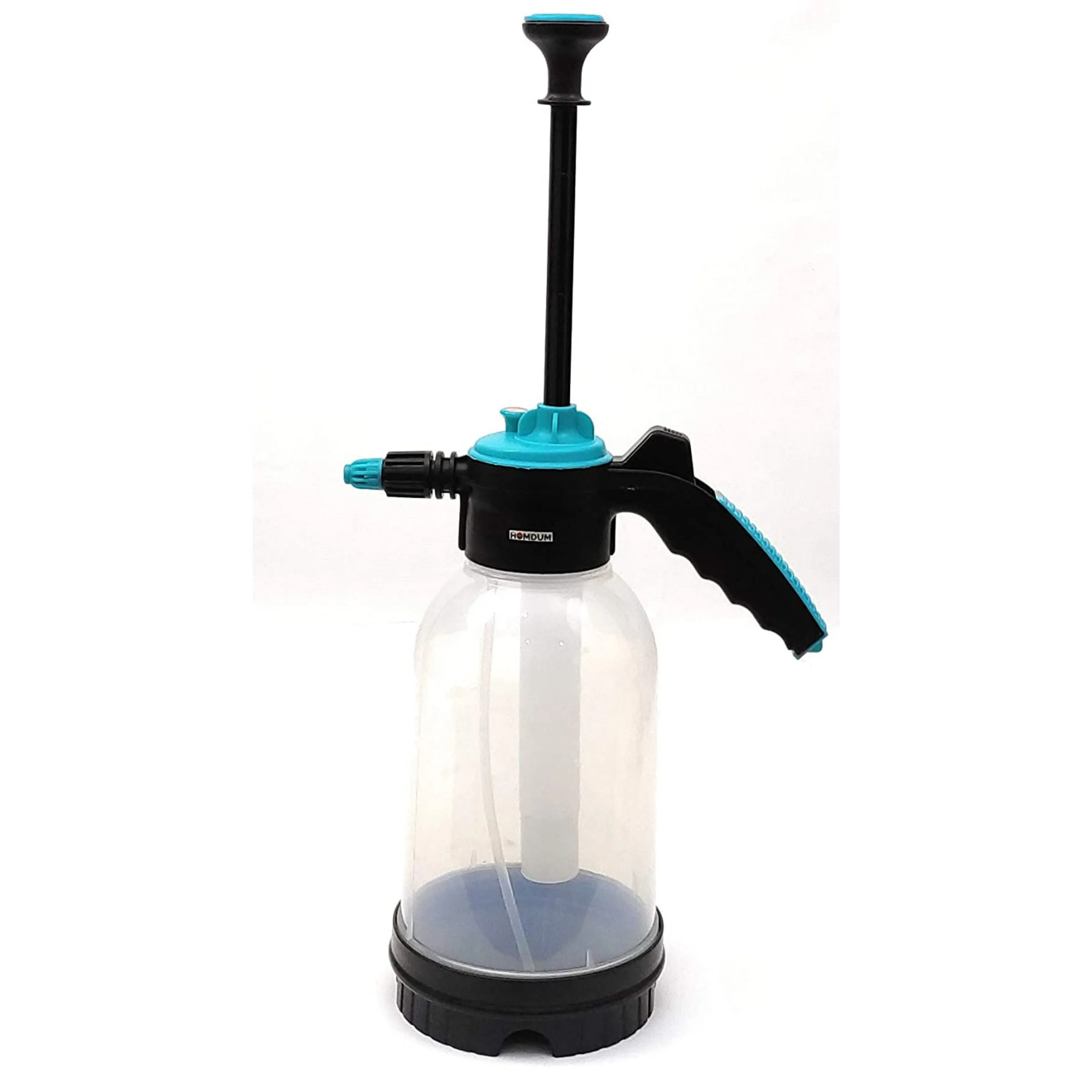 Homdum 2 ltr Manual garden pressure sprayer Portable Pressurized water Sprinkler Gun for Gardening & sanitizer spraying, Hand held agriculture spray tool color blue.