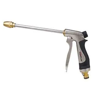 Homdum Garden Hose & High-Pressure Nozzles Spray Gun with Full Brass Sprinkler 4 Patterns Water Spray with foam attachment for Car Washing, Plants Watering and Cleaning.