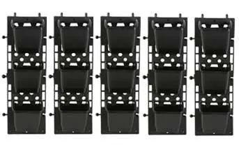 Indoor & Outdoor Vertical Garden Planters Bio wall Hanging (5 Frames   15 Pots ) with Self Drill Screws