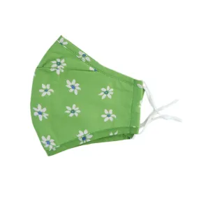 Kids Face Mask - Green Daisy