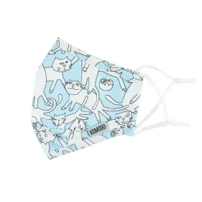 Kids Face Mask - Kitty Kat Blue