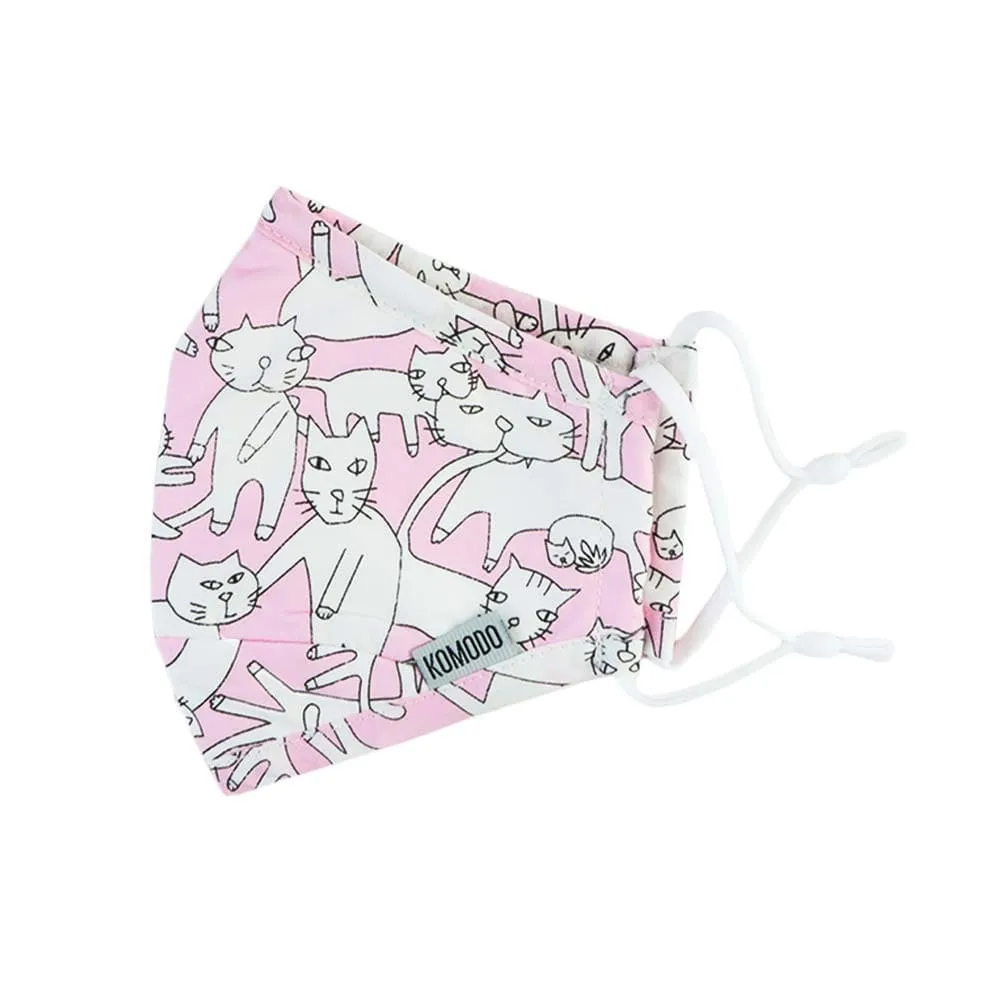 Kids Face Mask - Kitty Kat Pink