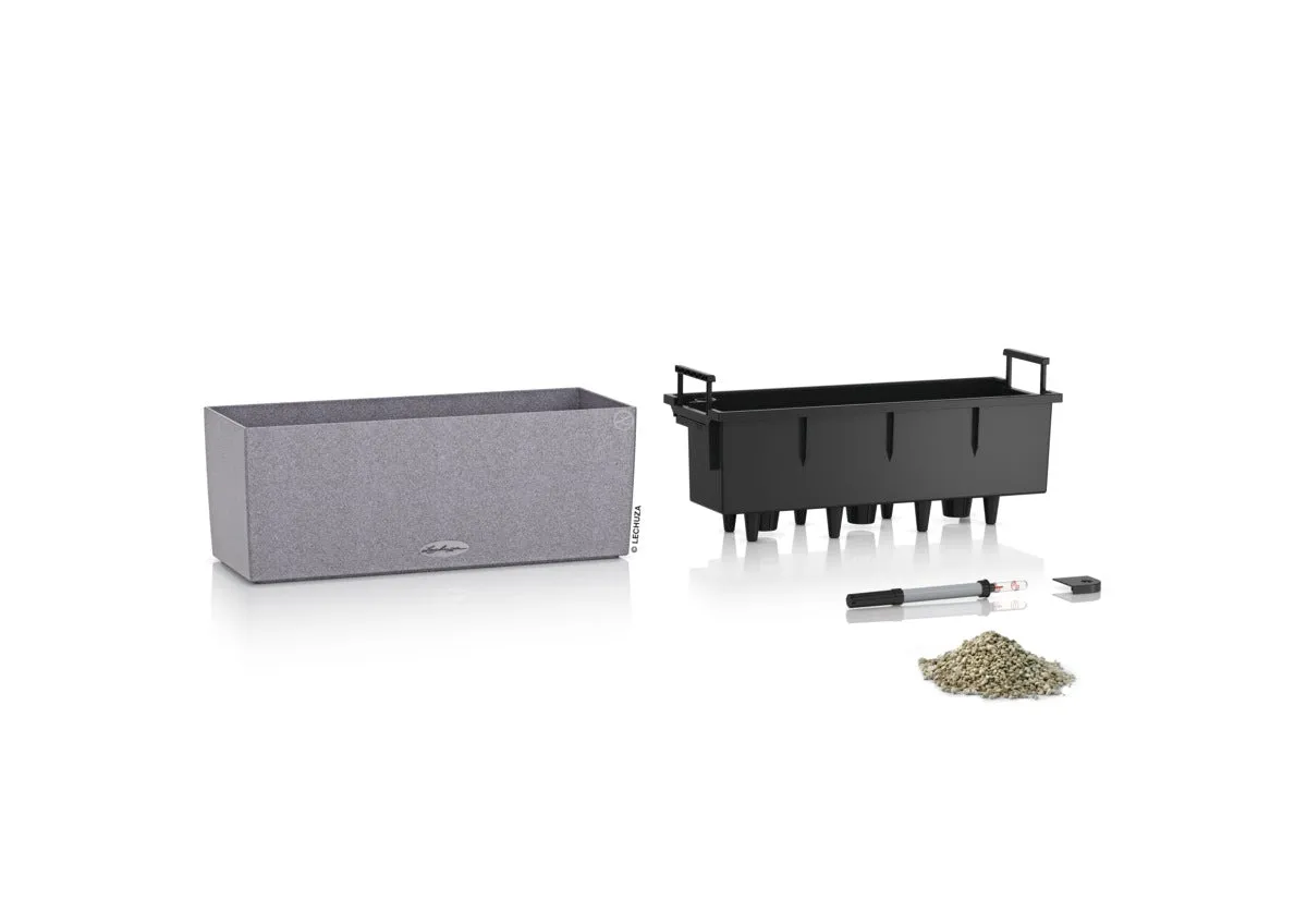 Lechuza Balconera 80 Grey  Stone Self-watering Planter