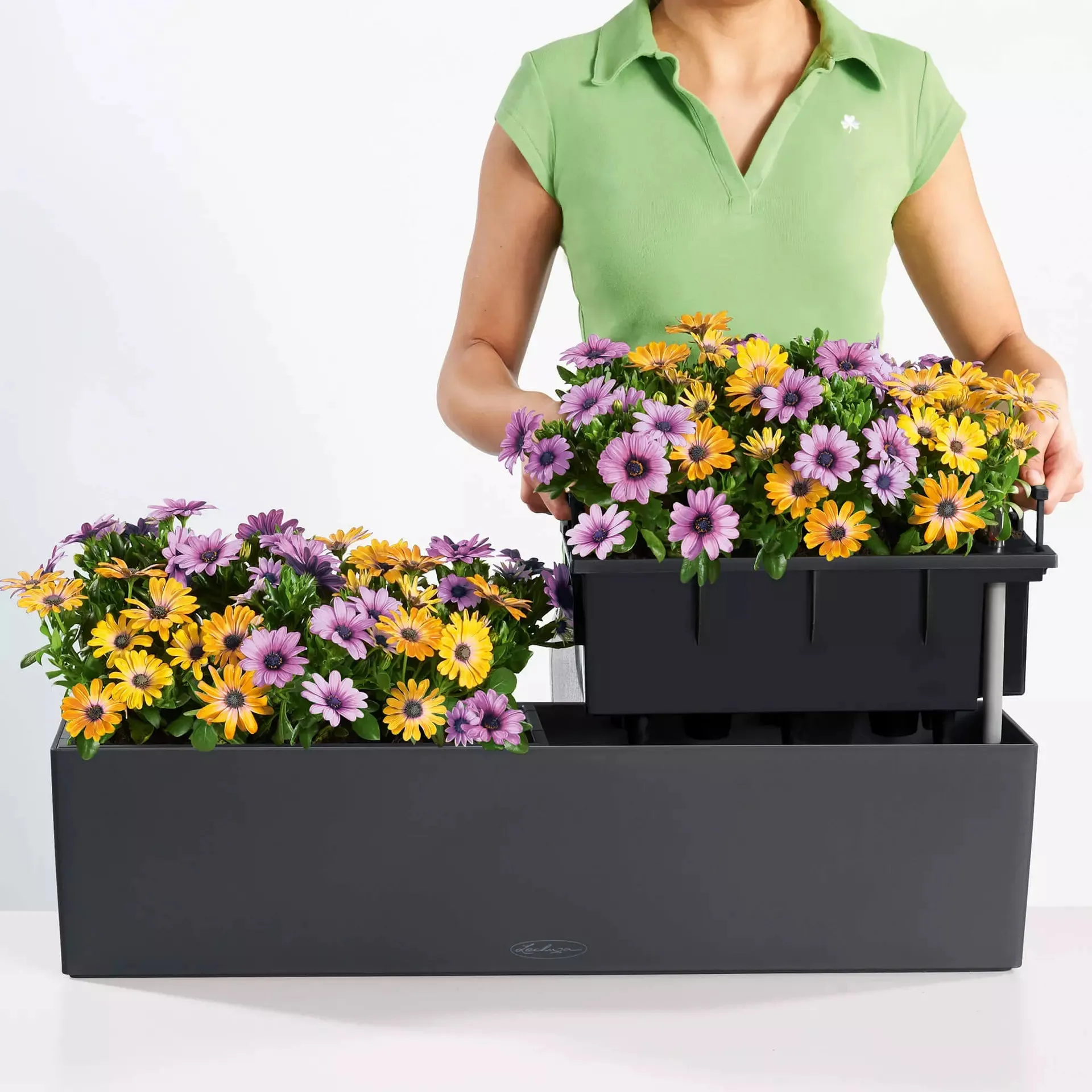 Lechuza Balconera 80 Slate stone Self-Watering Planter