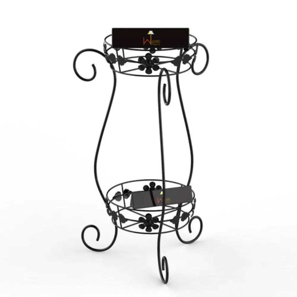 Metal Flower Pot Stand‎ (Black)