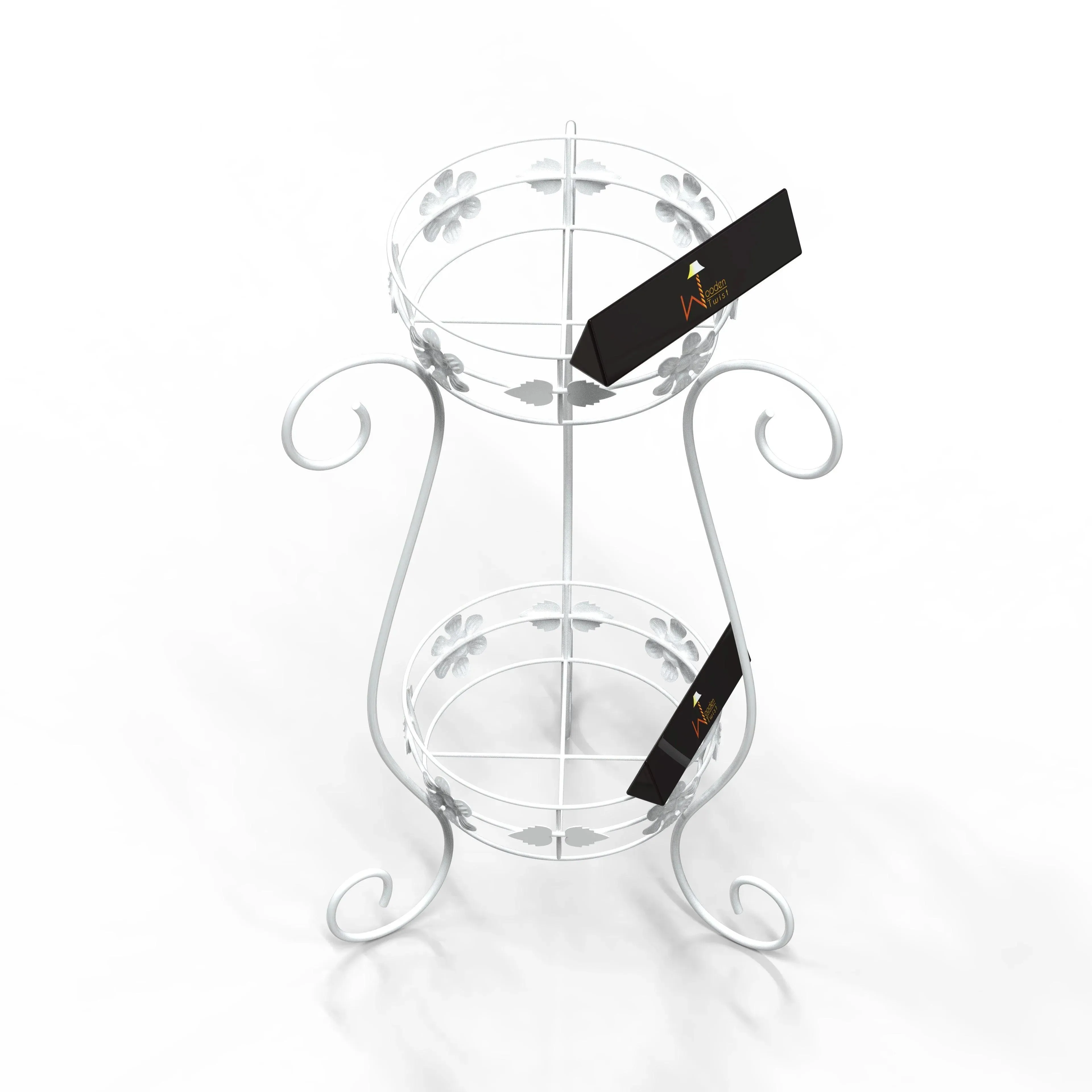 Metal Flower Pot Stand‎ (White)