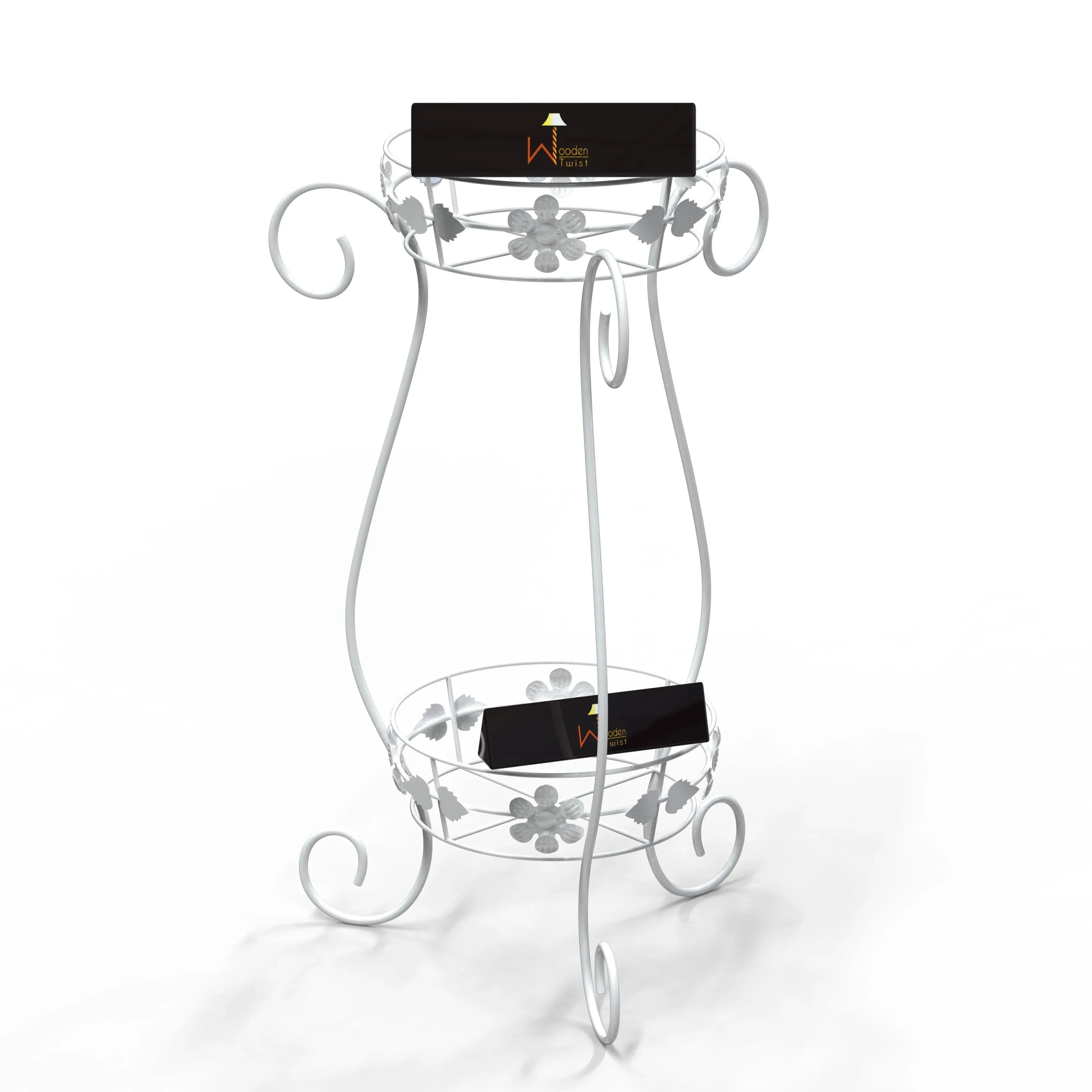 Metal Flower Pot Stand‎ (White)