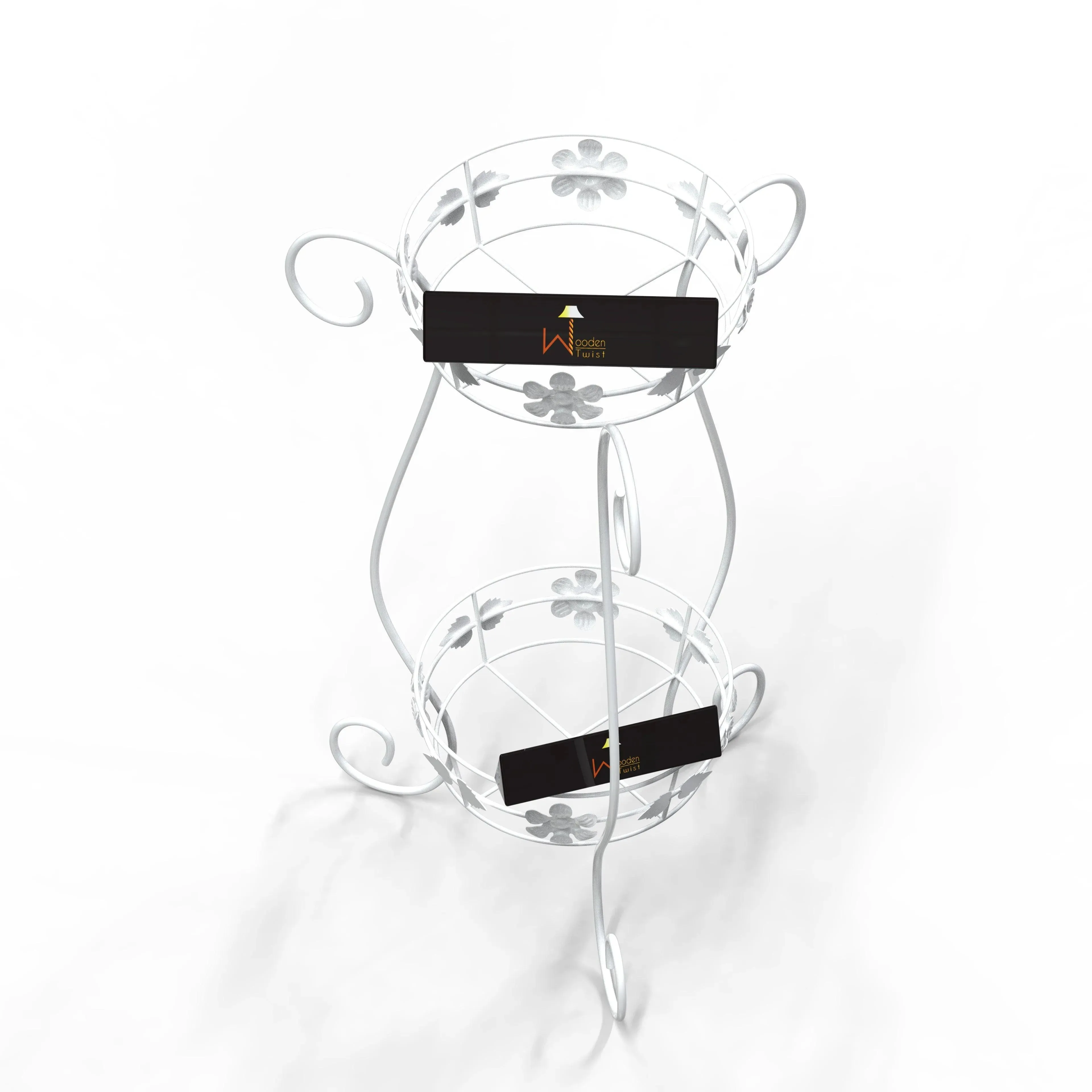 Metal Flower Pot Stand‎ (White)