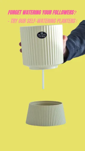 Minimalist Style Self-watering Ceramic Planters - Perfect for Indoor & Outdoor