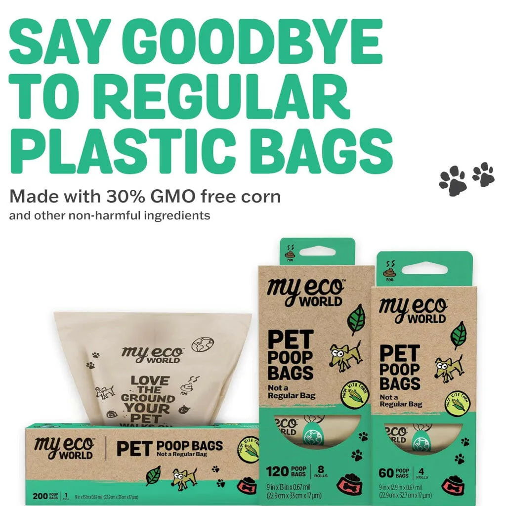MyEcoPet Compostable Poop/Waste Bags For Dogs & Cats