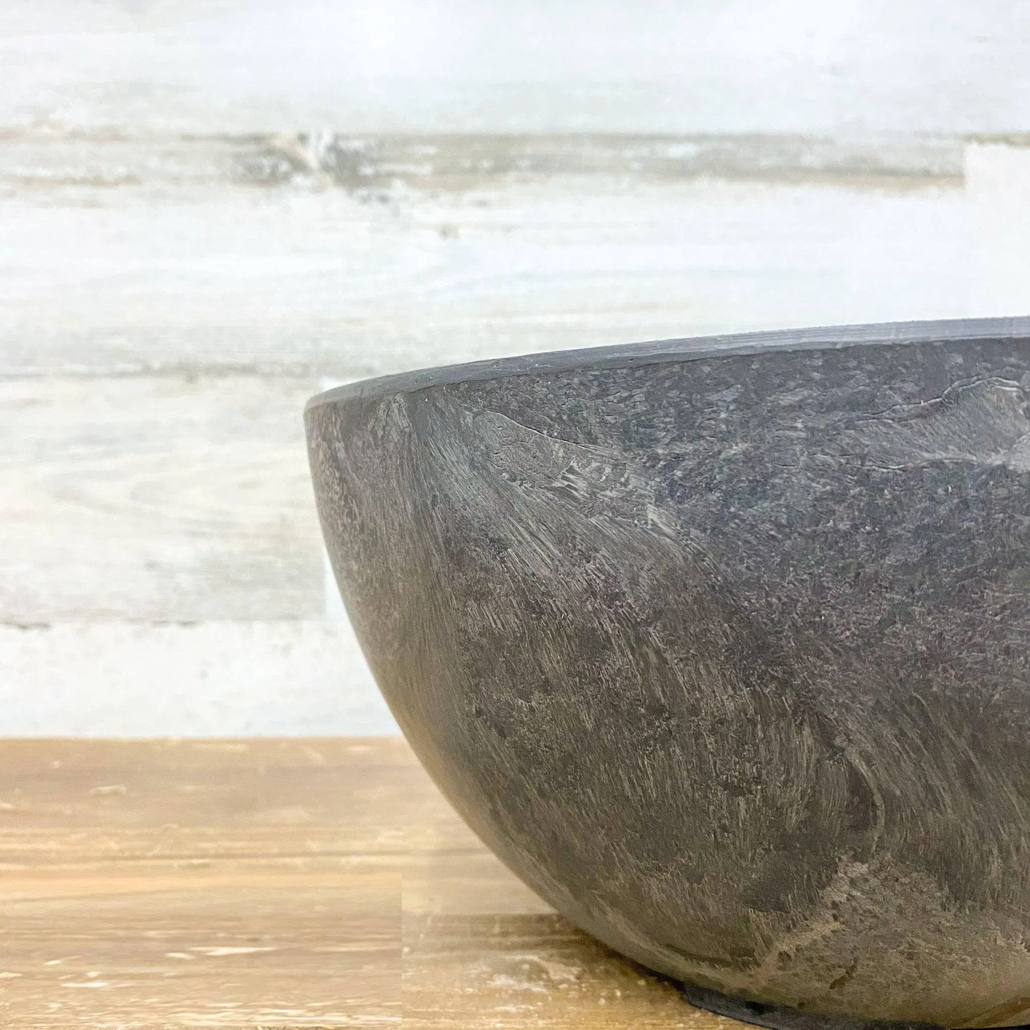 Napa Bowl Planter Black - 12-inches