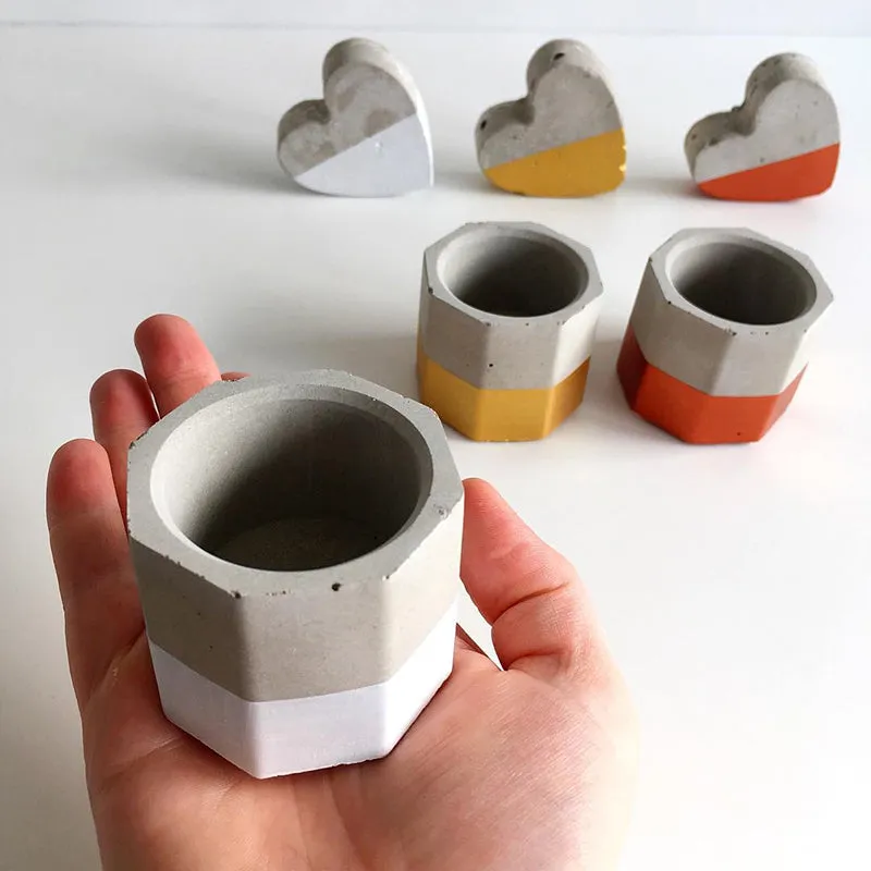 Octagonal Silicone Concrete Flower Pot Mold