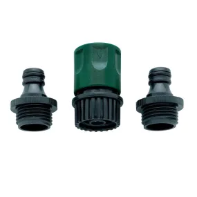 Orbit 3/4 in. Plastic Threaded 2 Male/1 Female Quick Connector Hose Set