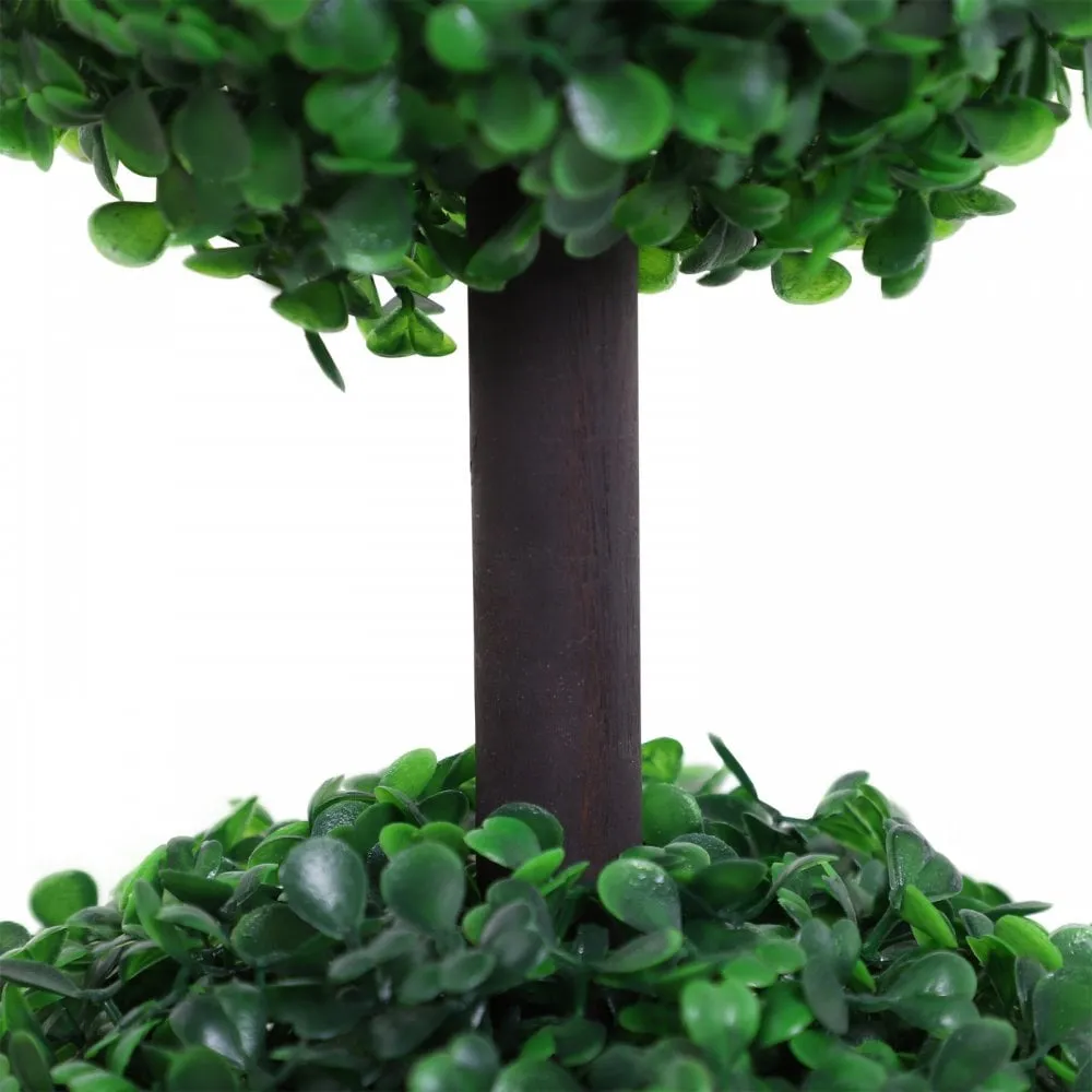 Outsunny Set of 2 Artificial Topiary Trees, with Pot
