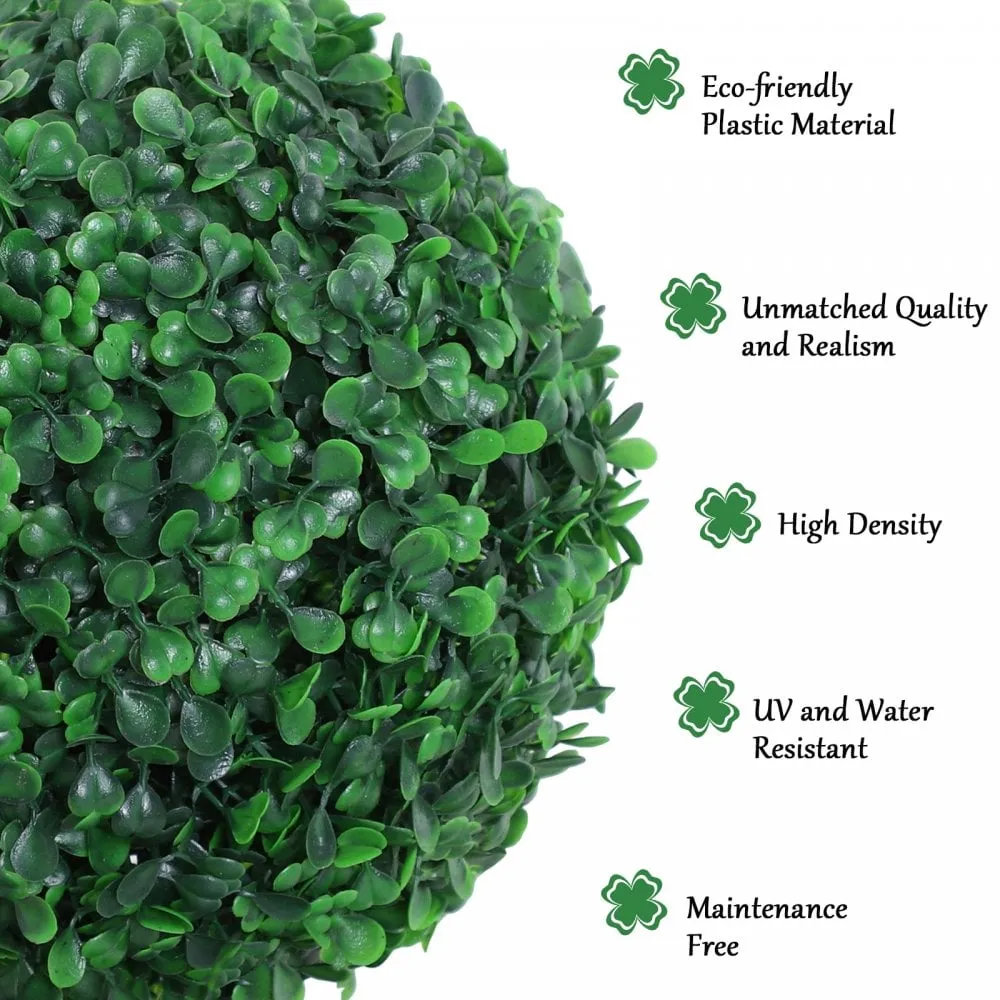 Outsunny Set of 2 Artificial Topiary Trees, with Pot