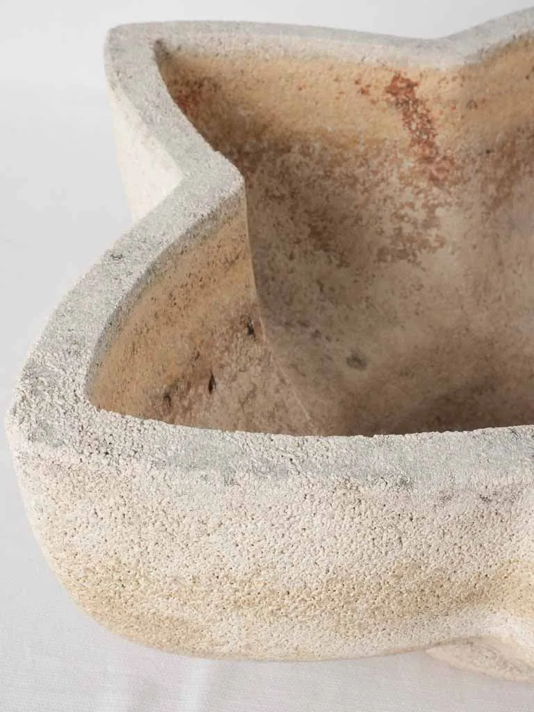 Pair of vintage cement planters - star shaped 17¾"