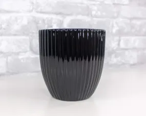 Pleated Ceramic Flower Pot (Multiple Colors)