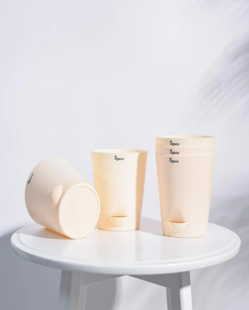 Posh Self-Watering Plastic Pots | Set of 5 | 6 inch