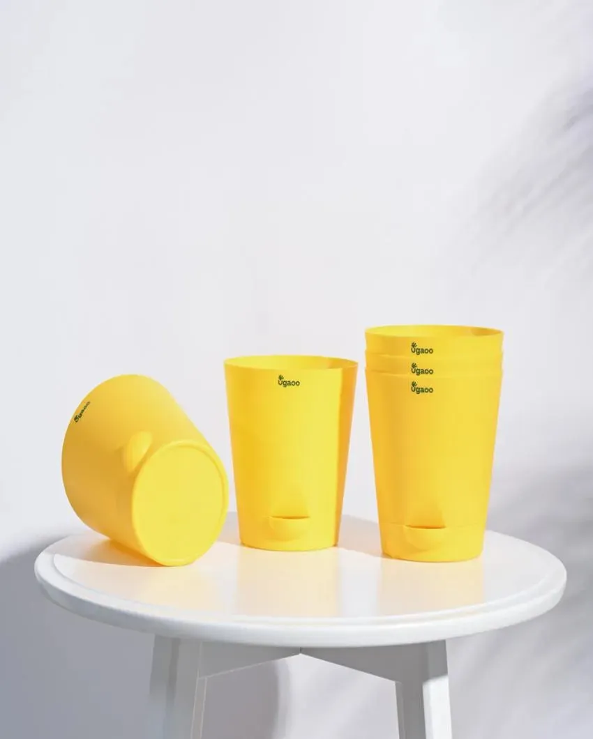 Posh Self-Watering Plastic Pots | Set of 5 | 6 inch