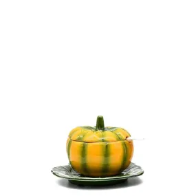 Pot en céramique en forme de citrouille - 10cm