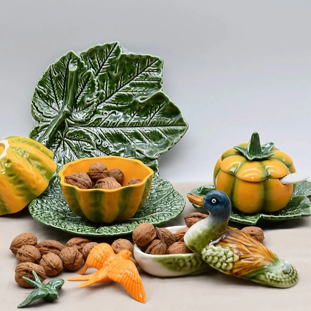 Pot en céramique en forme de citrouille - 10cm